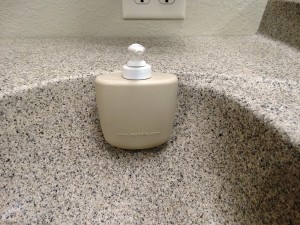Almond Indispensible A Space Saving, Cost Saving, & Less Mess Universal Suction Cup Mounted Liquid Hand Soap Dispenser, Hand Sanitizer Dispenser, Lotion Dispenser, Liquid Dispenser For Houses, Homes, Apartments, Apts, Condos, Lofts, Time Shares, Rentals, Units, Hotels, Kitchens, Sinks, Showers, Bath, Bathrooms, Tubs, Tile, Windows, Mirrors, Glass, Fiberglass, On Nearly Any Shinny Smooth Surface, etc… By MBHD LLC (MBHDLLC)